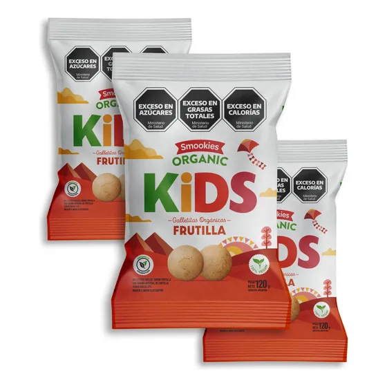 Galletitas Smookies Kids Orgánicas 8 Unidades 120g Frutilla