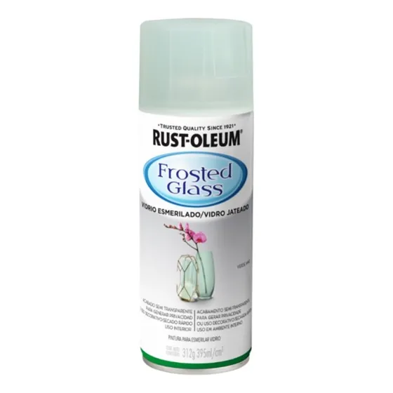 Pintura Aerosol Esmerilado Verde Mar Vidrio Rust Oleum