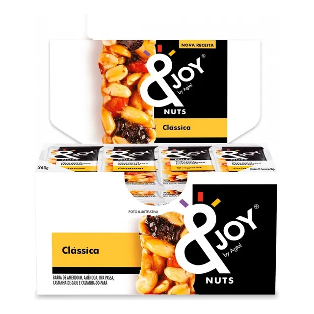 Barra De Castanhas Enjoy Joy 12 Und - Todos Sabores - &joy