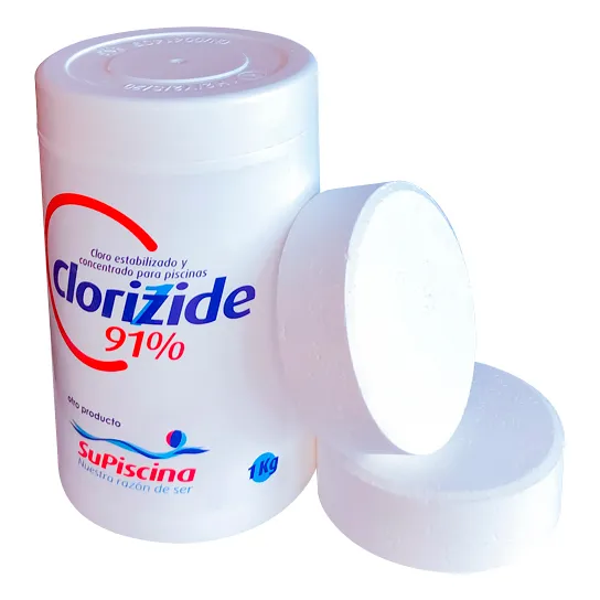 Cloro En 5 Pastillas De 200gr C/u 91% Para Tratamiento Agua