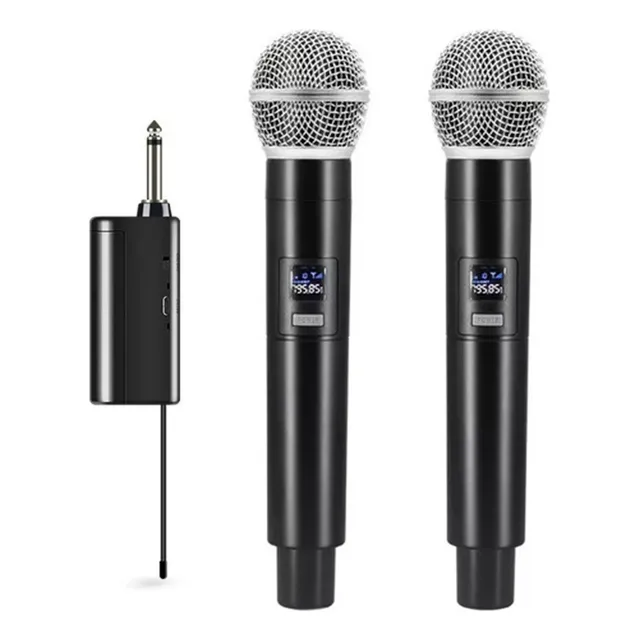 2 Microfone Sem Fio Duplo Profissional Uhf  Karaoke Igreja