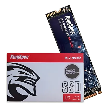 Ssd M.2 (2280) - 256 Gb - Kingspec M.2 - Nvme Pcie 3.0 Negro