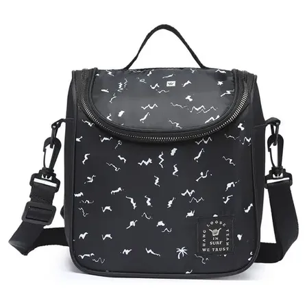 Lancheira Nécessaire Academia Escolar Reforçada Hang Loose Cor Preto 2