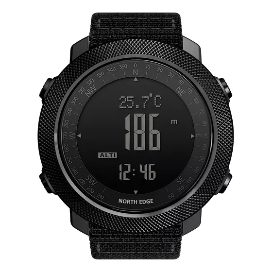 Reloj pulsera digital North Edge Apache con correa de nailon color negro