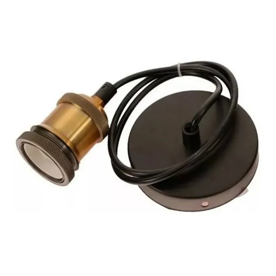 Lampara Colgante Para Bombillos Vintage Oro