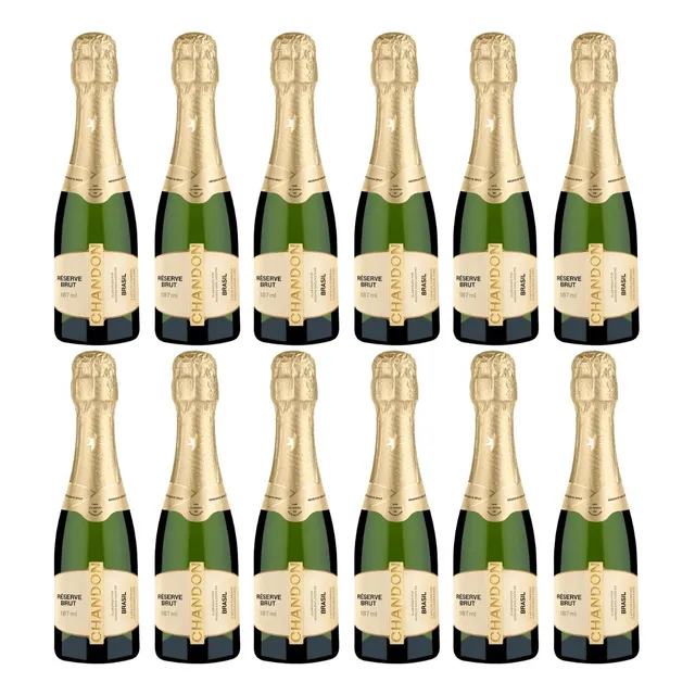 Kit 12 Mini Chandon Espumante Baby 187ml Réserve Brut