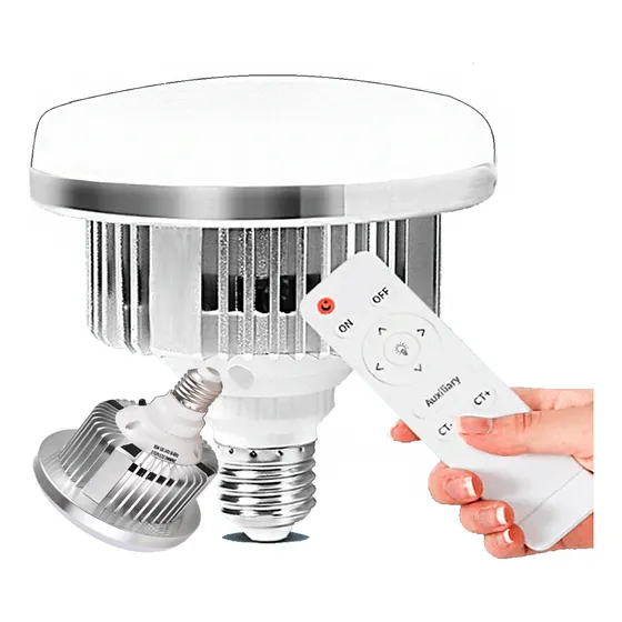 Lampada Led Tricolor 50w Bivolt Controle Remoto Soft Box