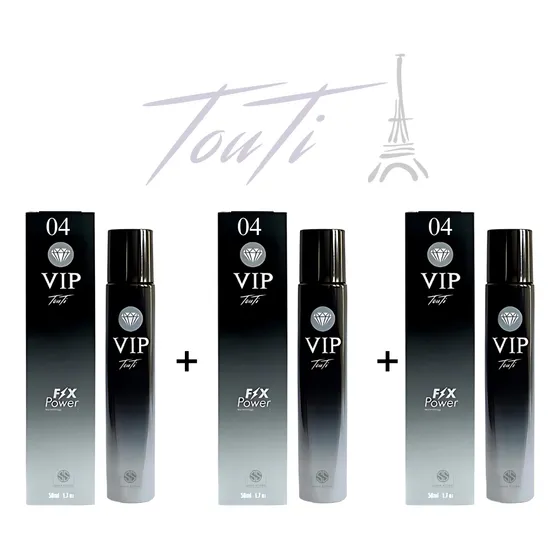 03 Perfumes Masculino  Touti Vip 04 Silver Fragrancia Importado Alta Fixação