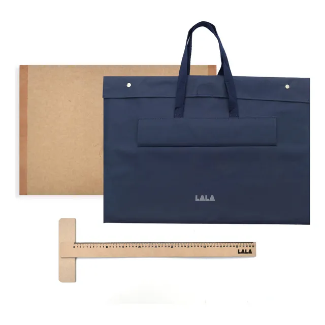 Set Tabla Dibujo 1/4 W + Regla T Madera + Funda Impermeable