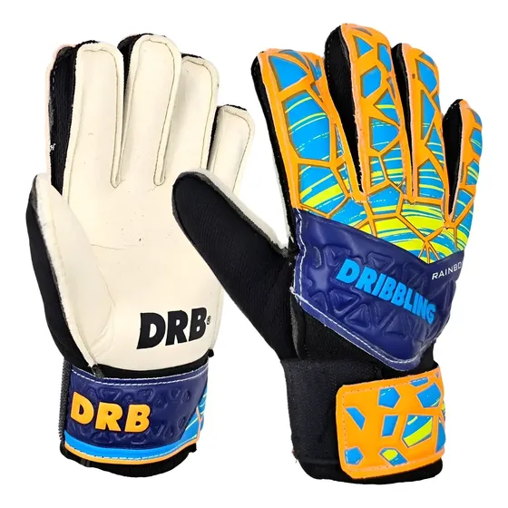 Guantes Arquero Futbol Con Ferula Para Niños Drb Rainbow Color Naranja Talla 6