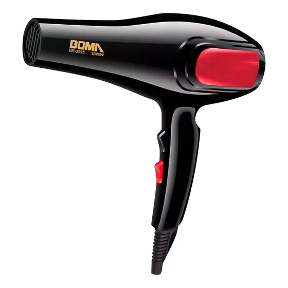 Secador De Pelo Boma 2000w Incluye 2 Boquilla Color Rojo