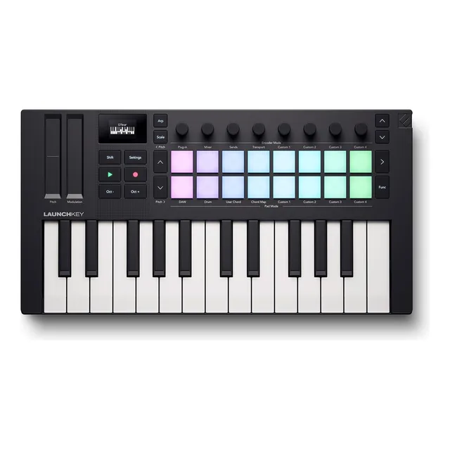 Teclado Controlador Midi Portátil De 25 Mini Teclas Launchke