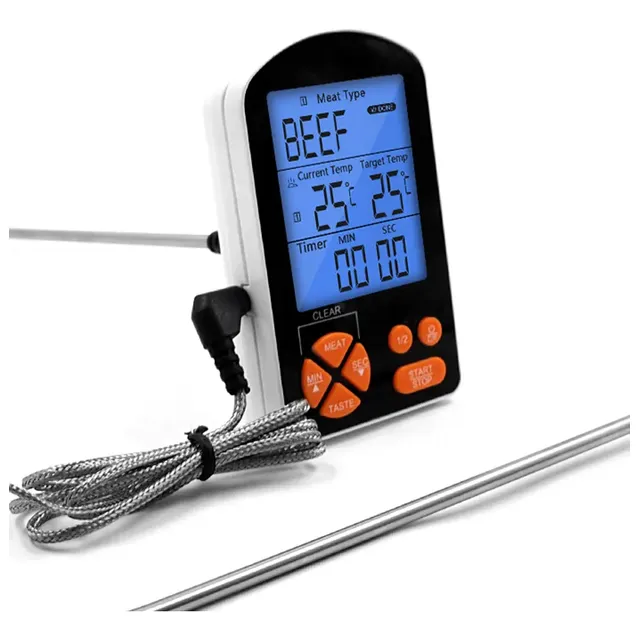 Termometro Digital De Cocina Alimentos Carnes Con Sonda