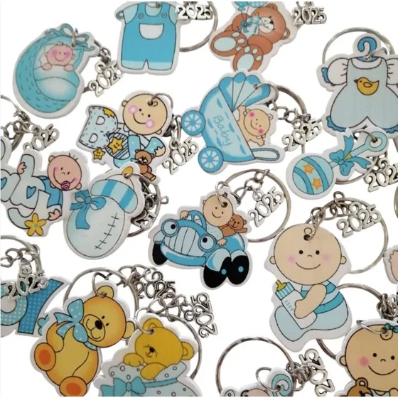 65 Llaveros Souvenir Recuerdo Bautizo Baby Shower Niño R30