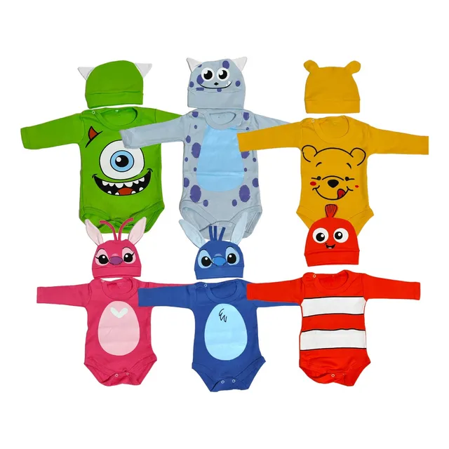 Set De Body + Gorrito Personajes