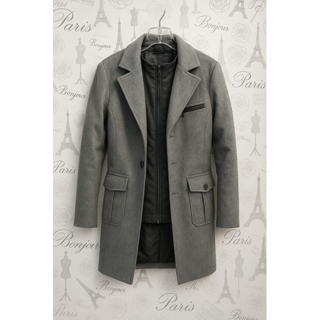Sobretudo Masculino Elegante Gabardine Duplo Sobretudo Masculino Elegante Gabardine Duplo