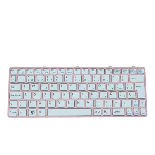 Teclado Sony Sve11 Series Sve1112 Blanco Marco Rosa