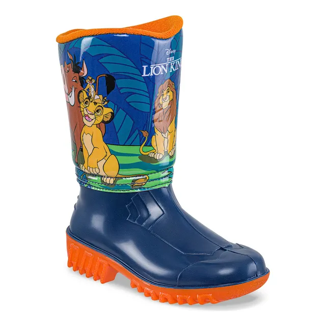 Botas Lluvia Mufa Rey Leon Azul-nar Para Niño Disney