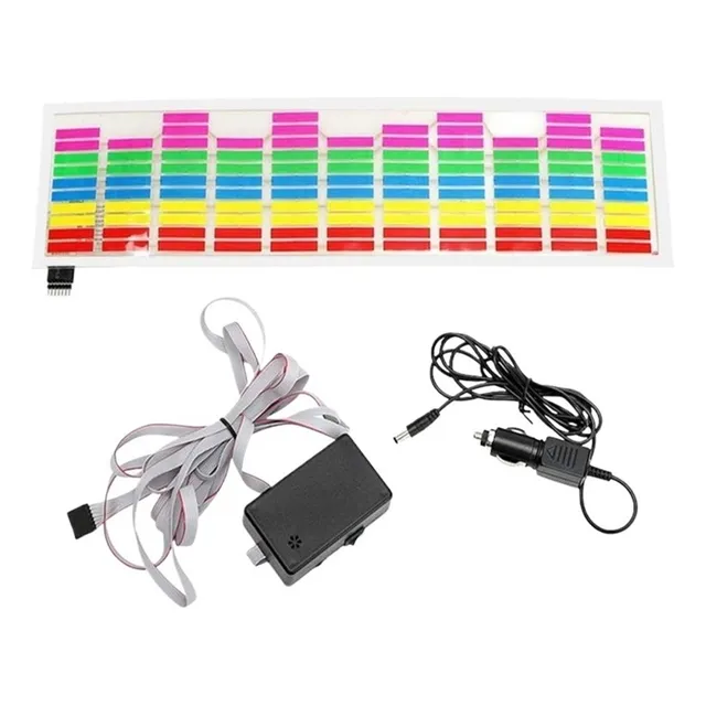 P Pegatina Con Luz Led Rítmica Para Ventanilla De Coche,