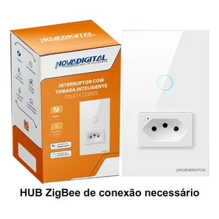 Interruptor Inteligente Com Tomada Zigbee 1 Tecla BotĂŁo Touch Novadigital Tuya Alexa Google Smart Life 127/220v Branco Hub Zigbee NecessĂĄrio Interruptor Inteligente Com Tomada Zigbee 1 Tecla BotĂŁo Touch Novadigital Tuya Alexa Google Smart Life 127/220v Branco Hub Zigbee NecessĂĄrio