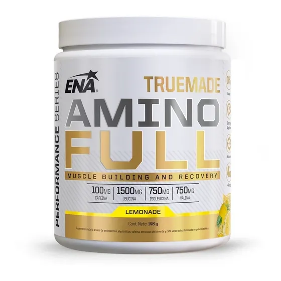 True Made Amino Full Ena Aminoácidos Bcaa Cafeína Sabor Lemonade