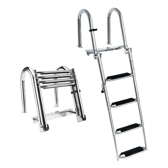 Skyehomo Escalera Telescópica Plegable De Acero Inoxidable D