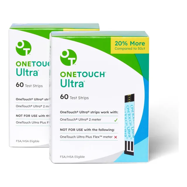Tiras Reactivas Onetouch Ultra Para Diabetes - 120 Tiras Rea