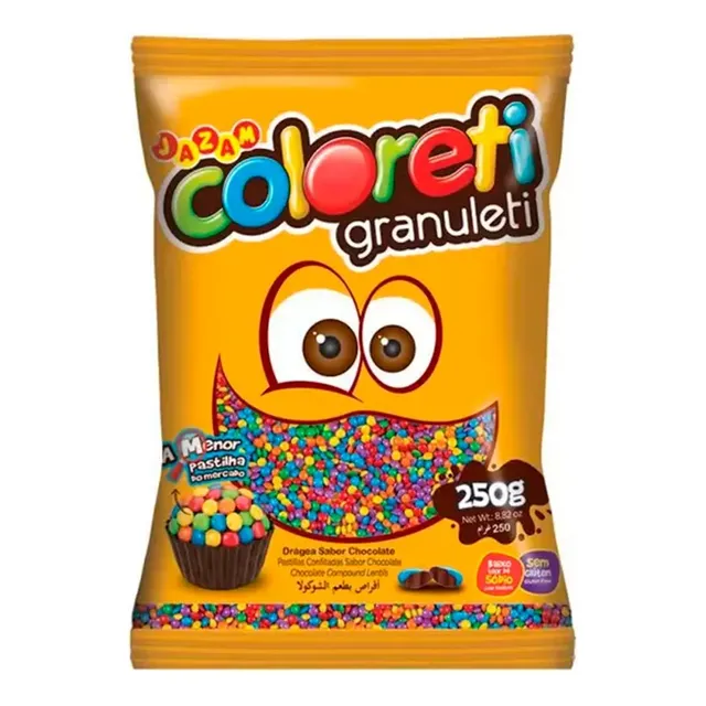 2 Mini Pastillas De Chocolate Jazzam 6mm Colorido 250g Dandy