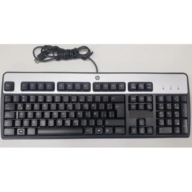 Teclado Hp Usb Usado Español Kit 12 Pzas Negro Español Latinoamérica
