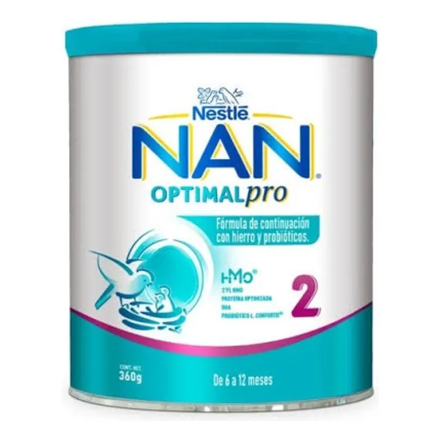 Leche Nan 2 Optimalpro 360g Paquete De 3 Piezas.