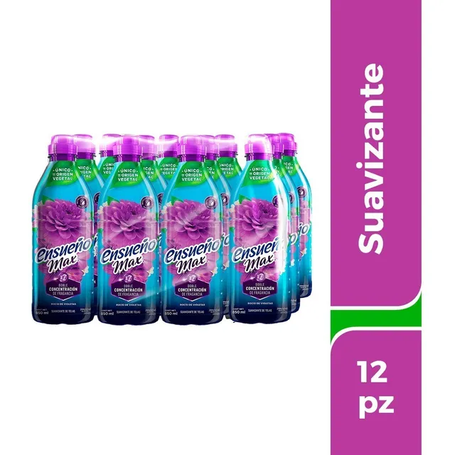 Pack X12 suavizantes Ensueño Max rocio de violetas 850ml C/u