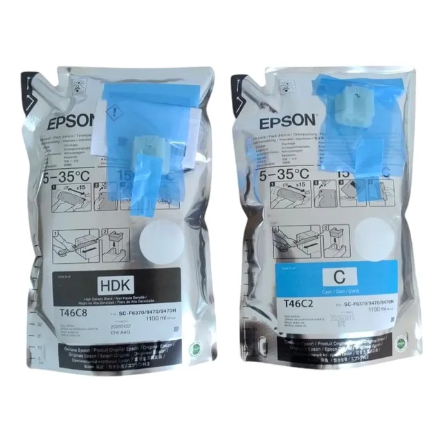 2 Tintas Ultrachrome Ds Epson T46c8 T46c2  Original 1100ml