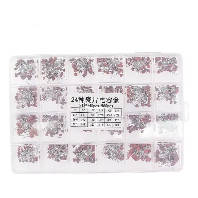 Kit Condensadores Ceramicos 960 Piezas, En Caja