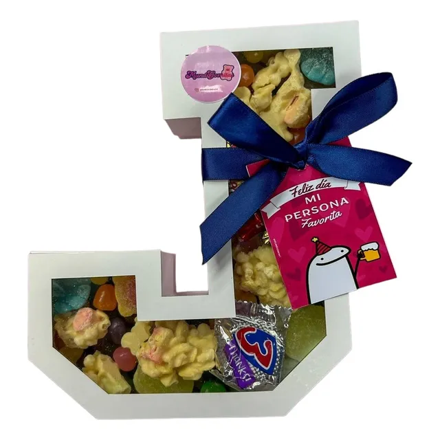 Cajas De Regalo Forma De Letras Rellena De Gomitas Y Dulces 