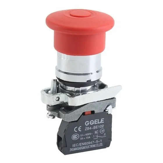 Pulsador Hongo Rojo Para Emergencia 22mm Tirar Desenc (10pz)