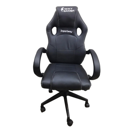 Cadeira Gamer Preta Sem Almofada Em Couro Escritório Jogar Cadeira Gamer Preta Sem Almofada Em Couro Escritório Jogar