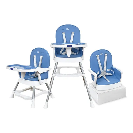 Silla Comedor Bebe 3 En 1 Lyra Happy Baby Color Azul marino Azul