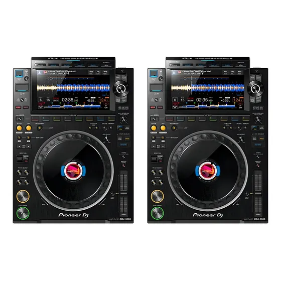 Par de cores Pioneer Cdj-3000 Preto Estrelado