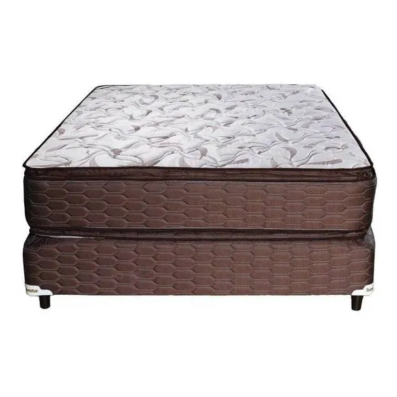 Suavestar Superstar Pillow Top 2 1/2 plazas 190x140cm sommier marrón