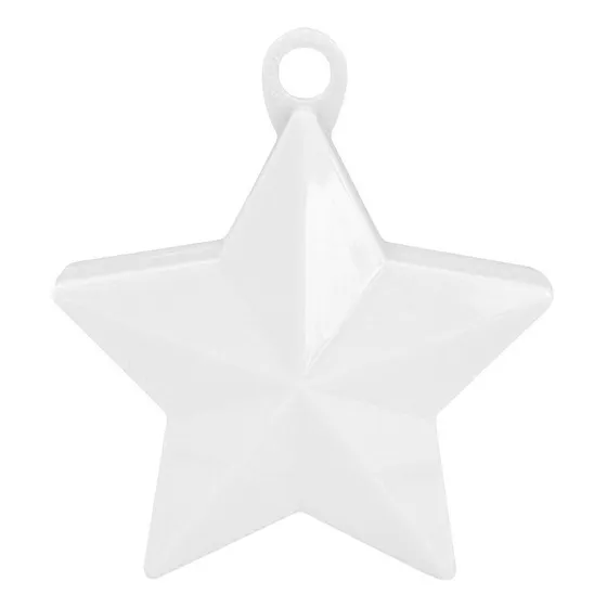 Pesa Anclaje Para Globos Con Helio Con Forma De Estrella Color Blanco