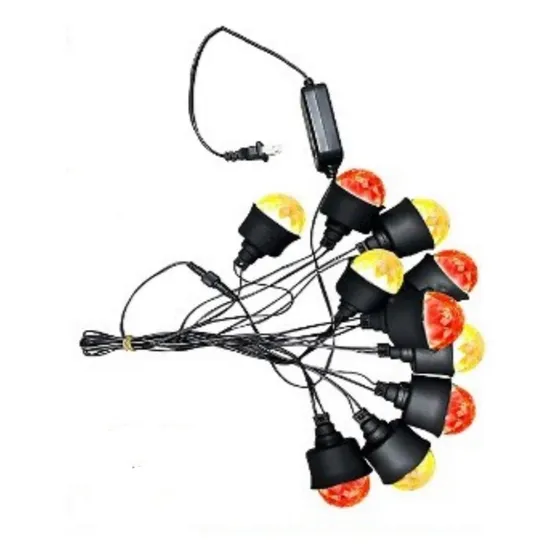 Extension De Luces Led P/exterior 6,38mt Rojo Y Amarillo