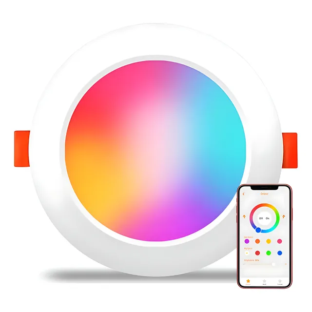 Lampara Inteligente Panel Sobreponer Alexa Google Siri 15w