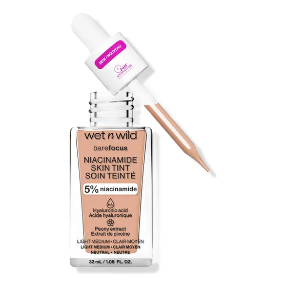 Base Maquillaje Wet N Wild Skin Tint Acido Hialuronico 5%nia Tono Light Medium