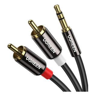 Ugreen 3.5 Mm A Cable Rca, 6.6 Pies Rca Male A Aux Audio Ada Ugreen 3.5 Mm A Cable Rca, 6.6 Pies Rca Male A Aux Audio Ada