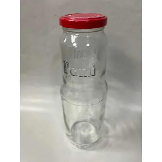 Frasco De Vidrio Passata 700ml Tapa Plástico Y De Metal X12