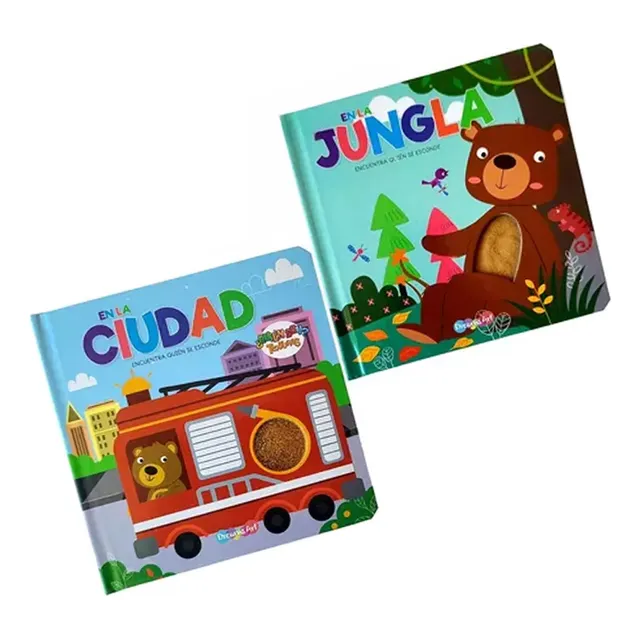 Set De 2 Libros Para Niños ¿quién Soy? Texturas Pasta Dura