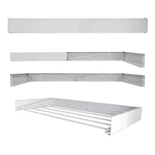 Varal Magico 120cm 7 Varetas AlumĂnio Parede RetrĂĄtil Varal Magico 120cm 7 Varetas AlumĂnio Parede RetrĂĄtil