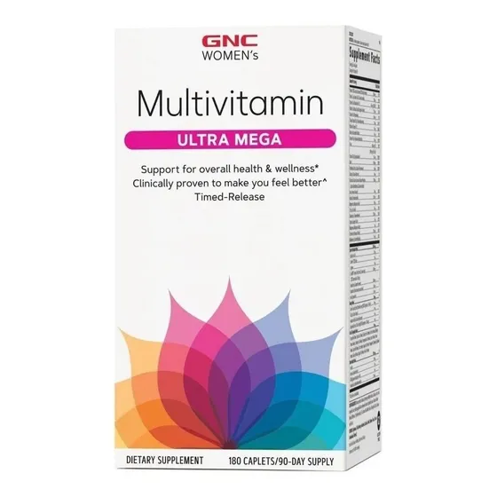 Multivitamínico Gnc Ultra Mega para mujer, 180 g, para la salud de la mujer