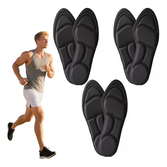 3pares Plantillas Memory Foam Antifatiga Absorbe El Sudor