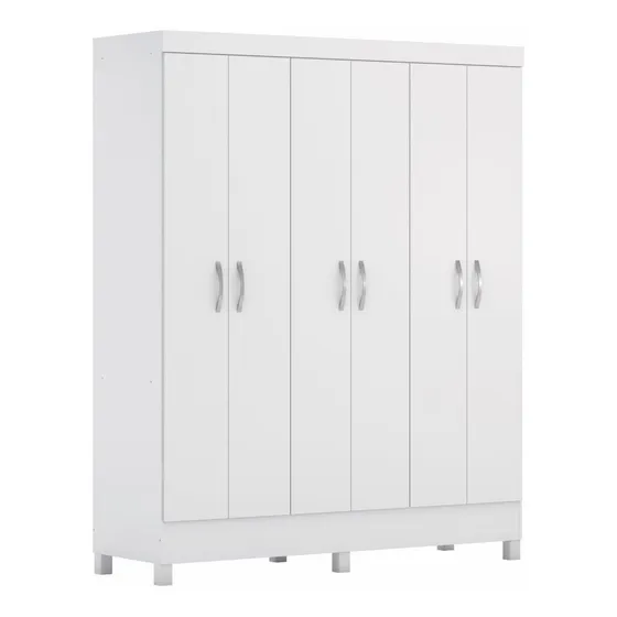Guarda Roupa Casal 6 Portas Falco Yescasa Branco Cjwt